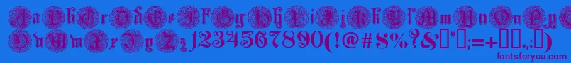 Monarchia Font – Purple Fonts on Blue Background