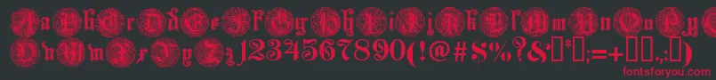 Fonte Monarchia – fontes vermelhas em um fundo preto