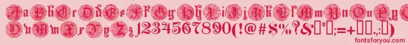 Monarchia Font – Red Fonts on Pink Background