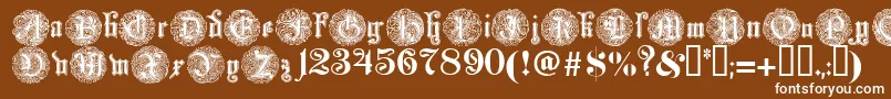 Monarchia Font – White Fonts on Brown Background