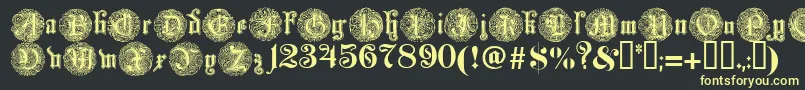 Monarchia Font – Yellow Fonts on Black Background