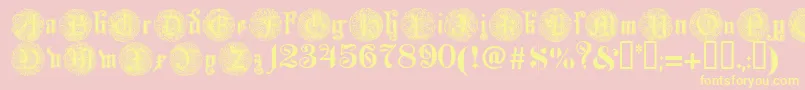 Monarchia Font – Yellow Fonts on Pink Background