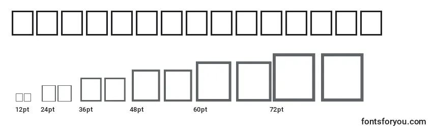 Größen der Schriftart McsAseerSIWave.