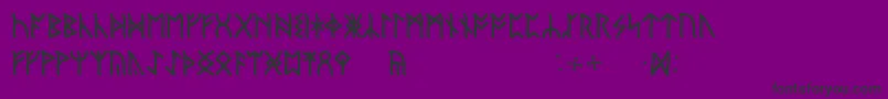 EnglishRunic-Schriftart – Schwarze Schriften auf violettem Hintergrund