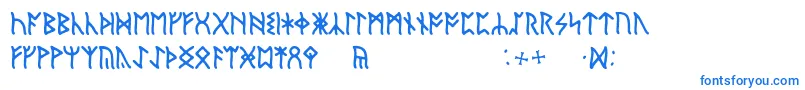 Fonte EnglishRunic – fontes azuis