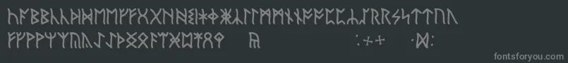 EnglishRunic Font – Gray Fonts on Black Background