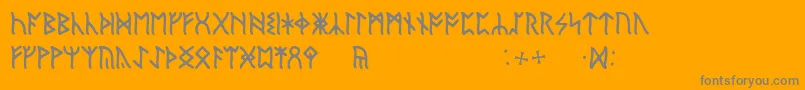 フォントEnglishRunic – オレンジの背景に灰色の文字