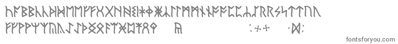 EnglishRunic Font – Gray Fonts on White Background