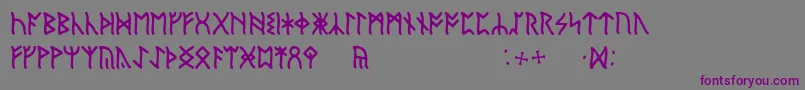 EnglishRunic Font – Purple Fonts on Gray Background