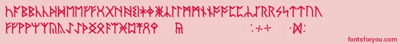 EnglishRunic Font – Red Fonts on Pink Background