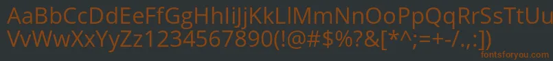 Подробнее о шрифте OpenSans Шрифт OpenSans – коричневые шрифты на чёрном фоне