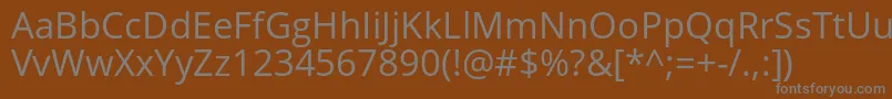 Шрифт OpenSans – серые шрифты на коричневом фоне