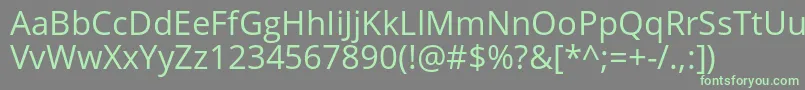 Fonte OpenSans – fontes verdes em um fundo cinza