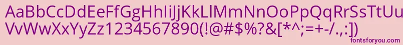 Шрифт OpenSans – фиолетовые шрифты на розовом фоне