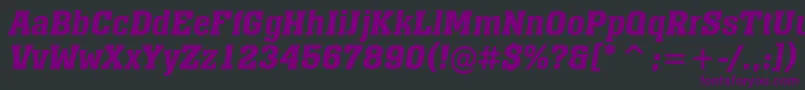 AMonumentoDemibolditalic Font – Purple Fonts on Black Background