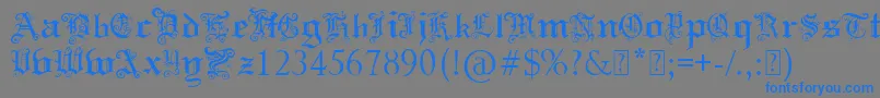 PaulsSwirlyGothicFont Font – Blue Fonts on Gray Background