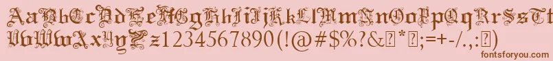 PaulsSwirlyGothicFont Font – Brown Fonts on Pink Background