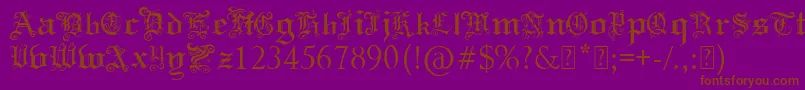 Police PaulsSwirlyGothicFont – polices brunes sur fond violet