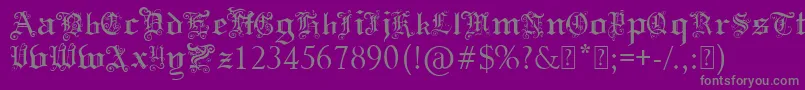 PaulsSwirlyGothicFont Font – Gray Fonts on Purple Background