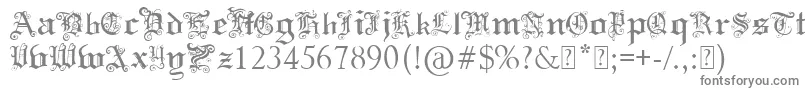 フォントPaulsSwirlyGothicFont – 灰色のフォント