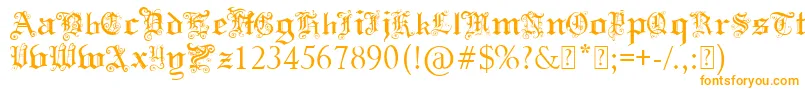 フォントPaulsSwirlyGothicFont – オレンジのフォント