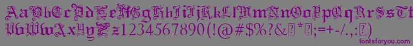 PaulsSwirlyGothicFont Font – Purple Fonts on Gray Background