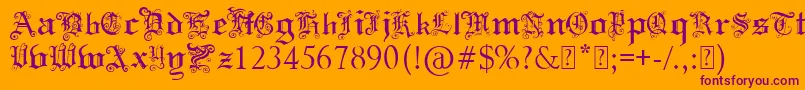 fuente PaulsSwirlyGothicFont – Fuentes Moradas Sobre Fondo Naranja