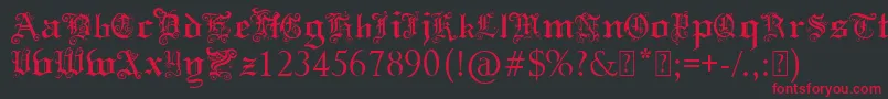 fuente PaulsSwirlyGothicFont – Fuentes Rojas Sobre Fondo Negro