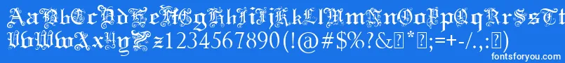 fuente PaulsSwirlyGothicFont – Fuentes Blancas Sobre Fondo Azul