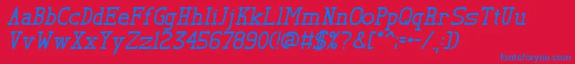 TlSerifItalic Font – Blue Fonts on Red Background