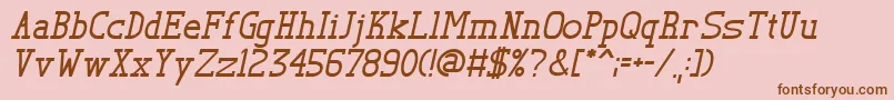 TlSerifItalic Font – Brown Fonts on Pink Background