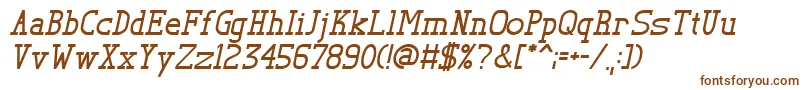 TlSerifItalic Font – Brown Fonts on White Background