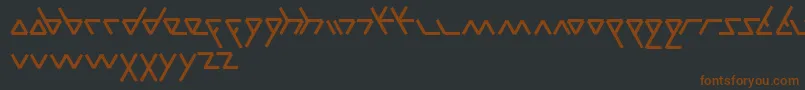 Шрифт Parallel – коричневые шрифты на чёрном фоне