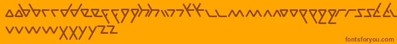 Шрифт Parallel – коричневые шрифты на оранжевом фоне