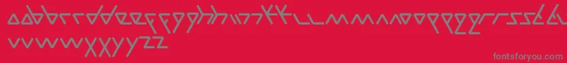 Parallel-Schriftart – Graue Schriften auf rotem Hintergrund