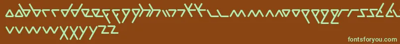 Шрифт Parallel – зелёные шрифты на коричневом фоне