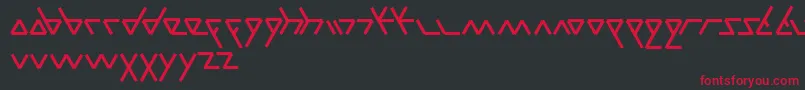 Parallel Font – Red Fonts on Black Background