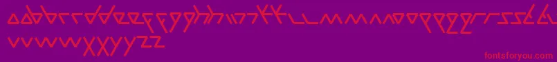 Parallel Font – Red Fonts on Purple Background