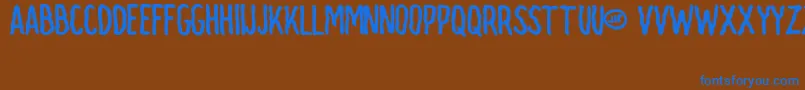 Jit Font – Blue Fonts on Brown Background