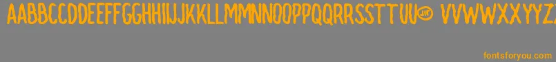 Jit-Schriftart – Orangefarbene Schriften auf grauem Hintergrund