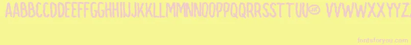 Jit Font – Pink Fonts on Yellow Background