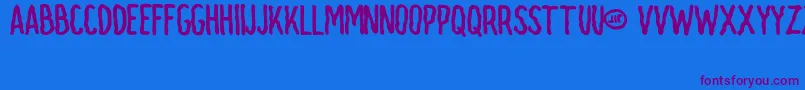 Jit Font – Purple Fonts on Blue Background