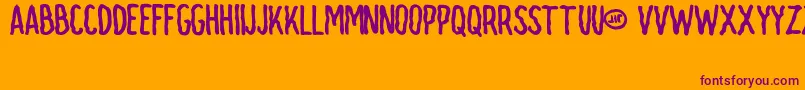 Jit Font – Purple Fonts on Orange Background