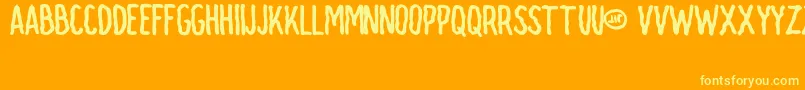 Jit Font – Yellow Fonts on Orange Background