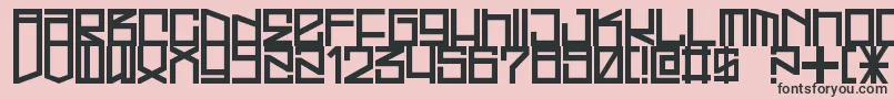 Police FreehandProfitWestrider2057 – polices noires sur fond rose