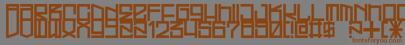 FreehandProfitWestrider2057 Font – Brown Fonts on Gray Background