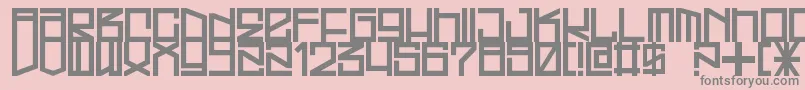 FreehandProfitWestrider2057 Font – Gray Fonts on Pink Background