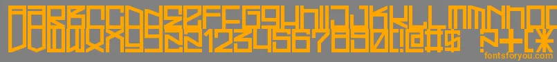 FreehandProfitWestrider2057 Font – Orange Fonts on Gray Background