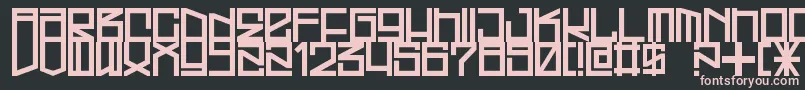FreehandProfitWestrider2057 Font – Pink Fonts on Black Background