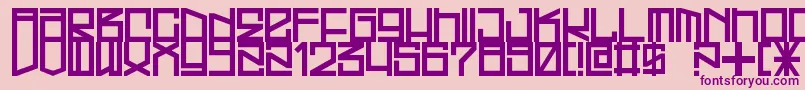 FreehandProfitWestrider2057 Font – Purple Fonts on Pink Background